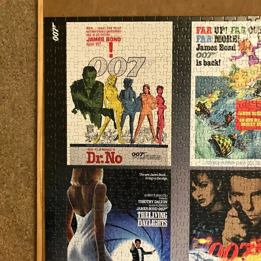 Top Puzzles James Bond Actor Debut 1000 Piece Jigsaw Puzzle Game W/Poster